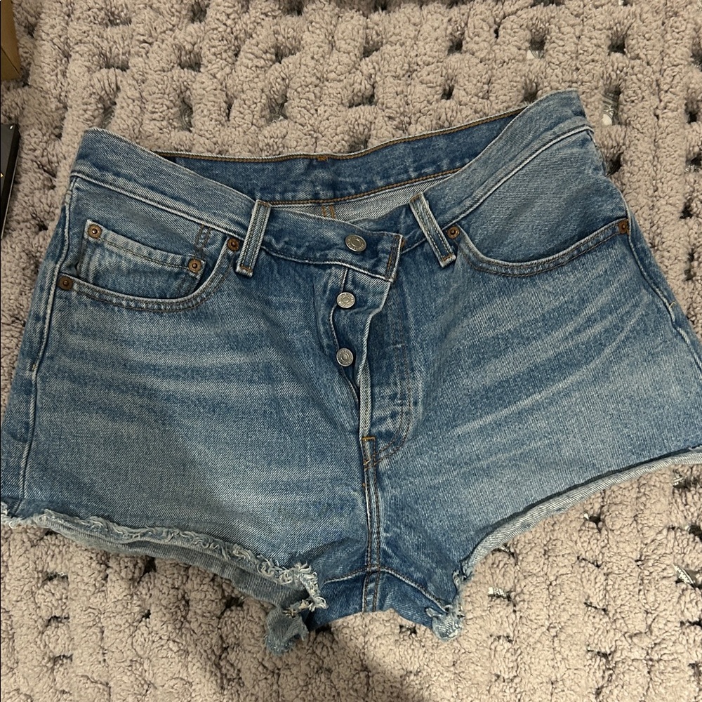Levi's Light Blue Jean Shorts